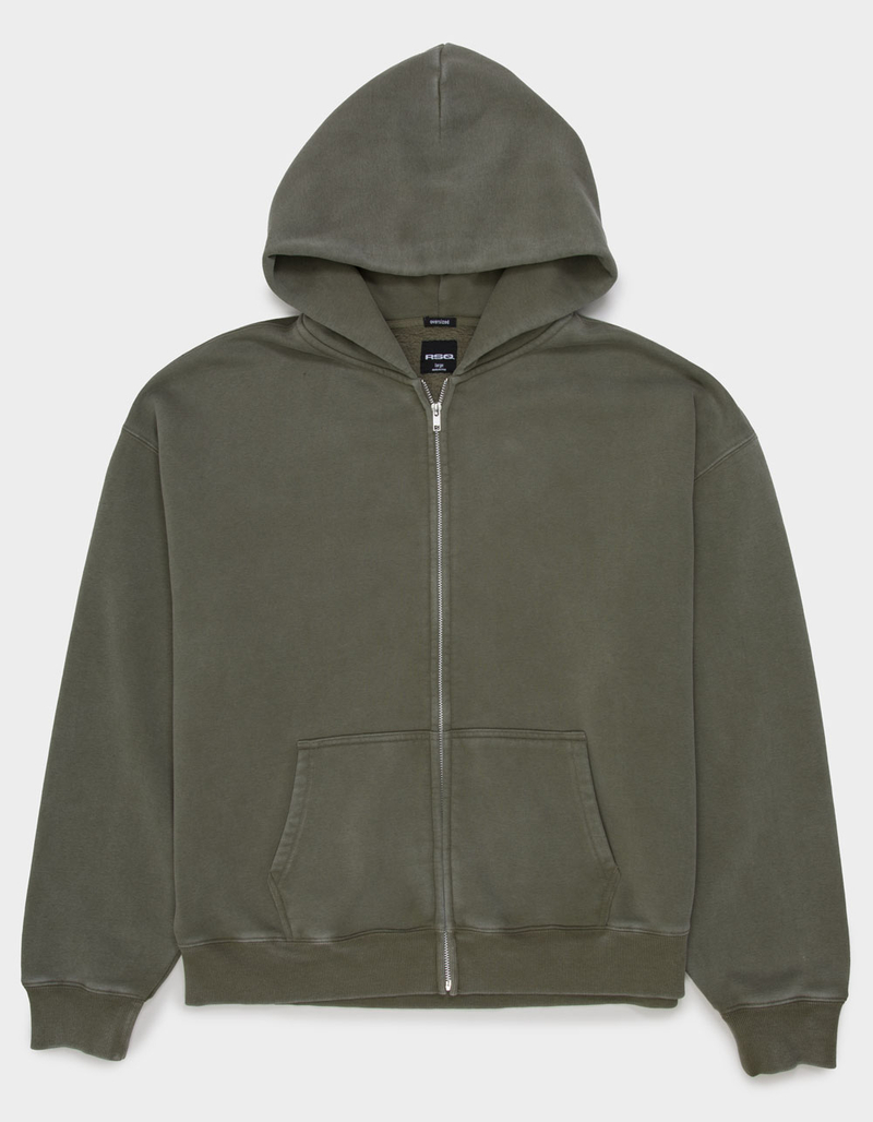 RSQ Mens Oversized Zip-Up Hoodie image number 1