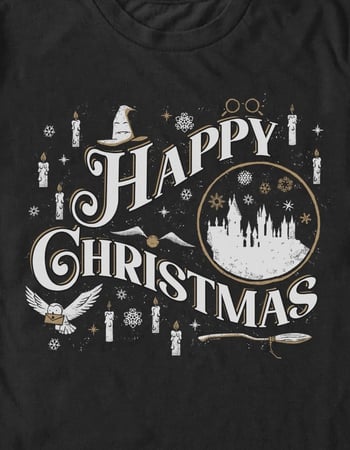HARRY POTTER Happy Christmas Unisex Tee Alternative Image