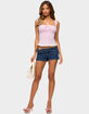 EDIKTED Zeffie Textured Gingham Tie Front Top image number 5