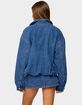 EDIKTED Hilary Oversized Denim Coat image number 3