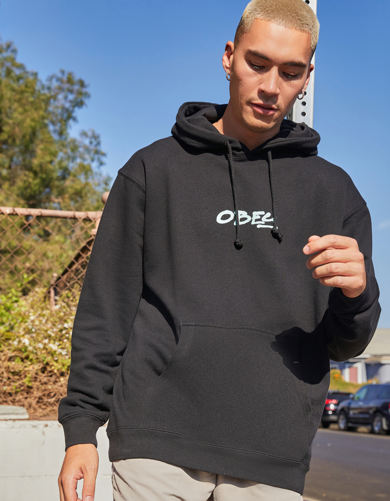 OBEY Wide Graffiti Mens Hoodie image number 3