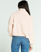 SKY AND SPARROW Chenille Cowl Neck Womens Light Pink Sweater image number 3