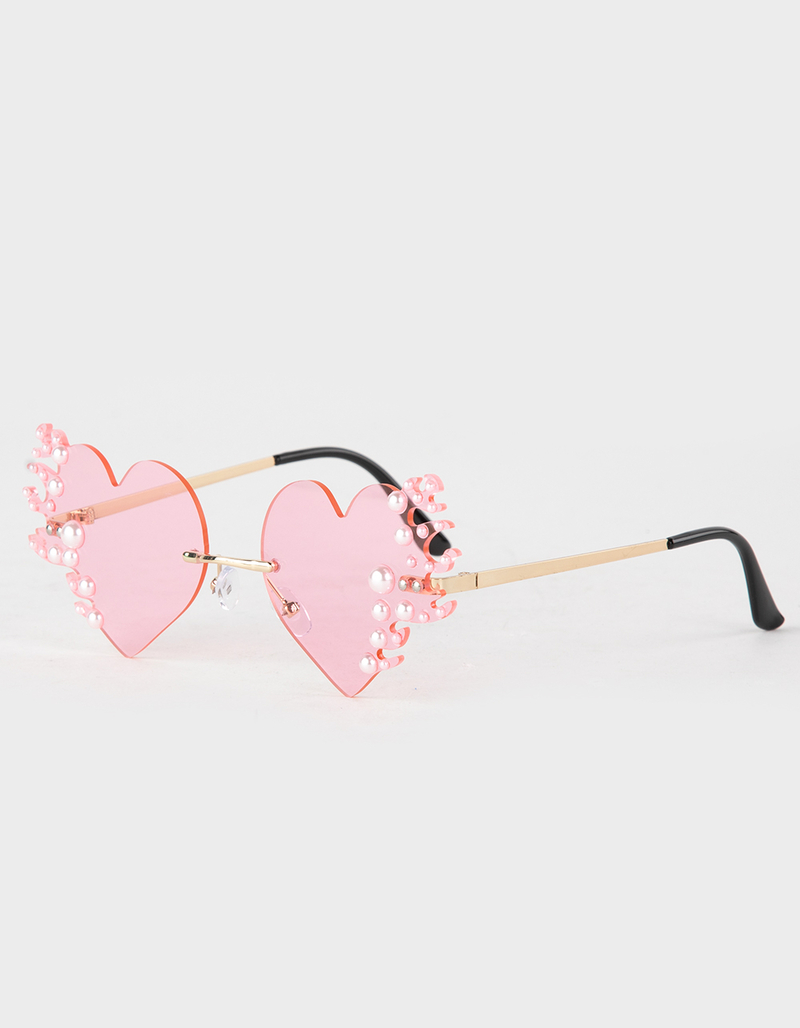 RSQ Heart Fire Pearl Sunglasses image number 0