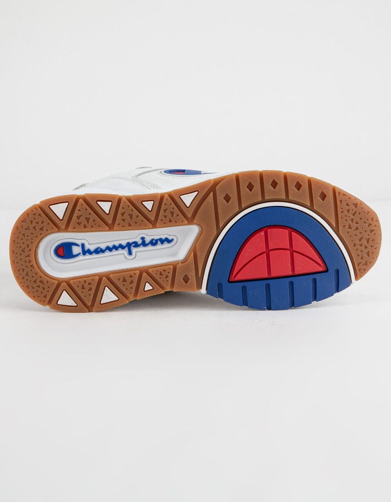 CHAMPION 93Eighteen C Logo White Leather Boys Shoes image number 5