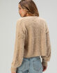 RSQ Womens Cable Fuzzy Cardigan image number 4
