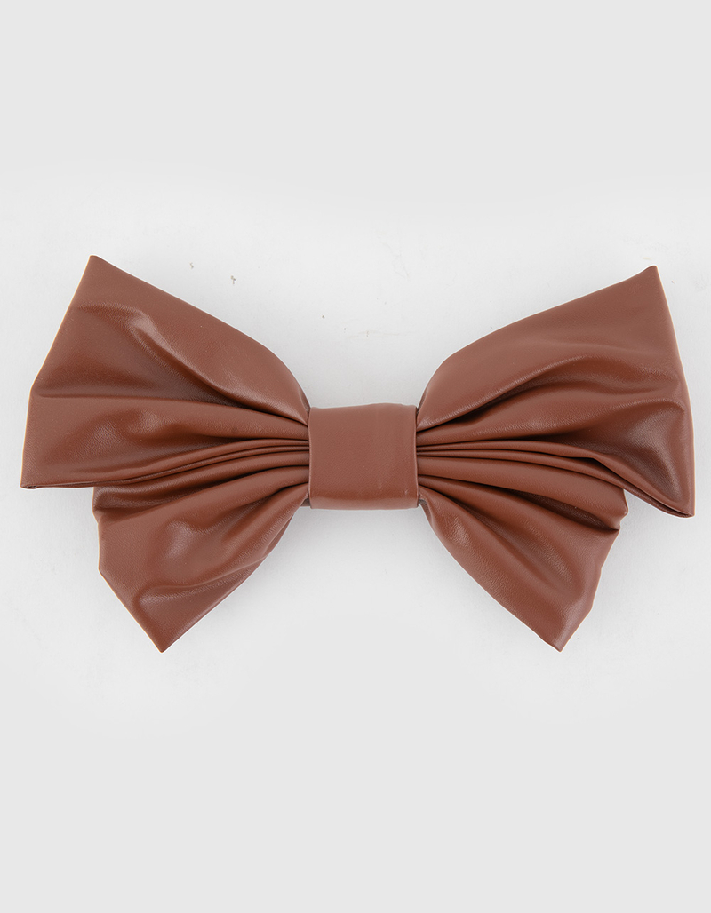 FULL TILT Oversized Faux Leather Bow image number 0