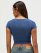 HEART & HIPS Womens V-Neck Crop Tee image number 4