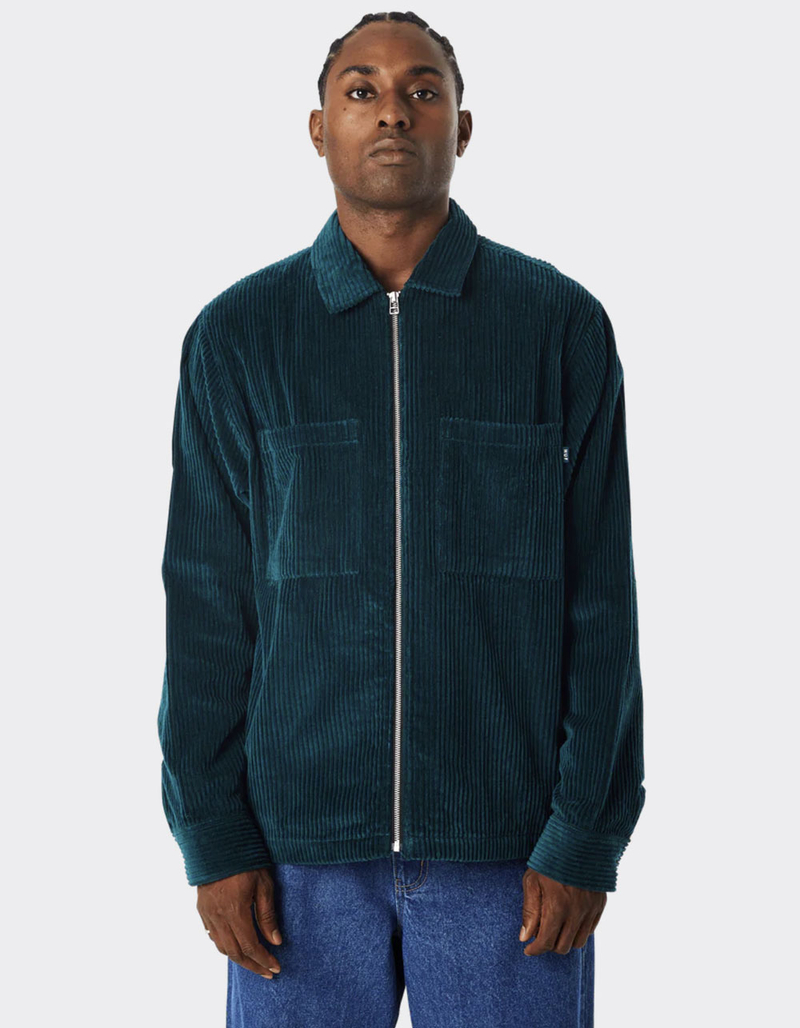 HUF Two Tone Corduroy Mens Zip-Up Shacket image number 3
