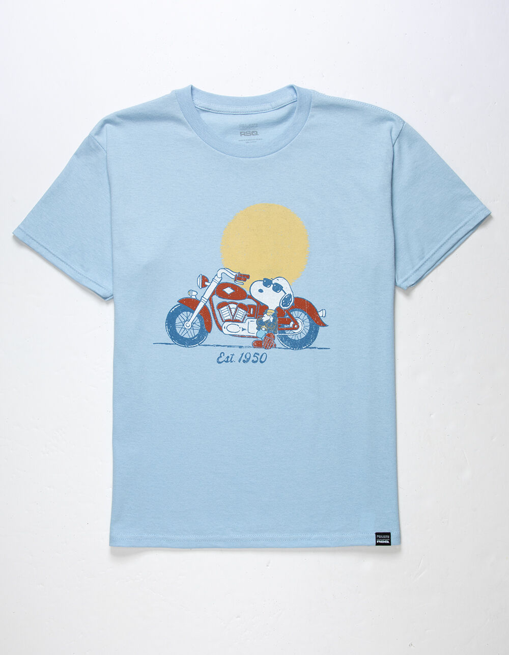 Qoopyページ RSQ x Peanuts Snoopy Motorcycle Boys Tee - LIGHT BLUE - L