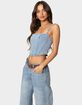 EDIKTED Tennessee Denim Corset image number 4