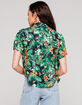 FULL TILT Hawaiian Leaf Womens Camp Shirt image number 4