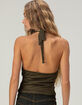 WEST OF MELROSE Sparkle Cowl Womens Halter Top image number 4