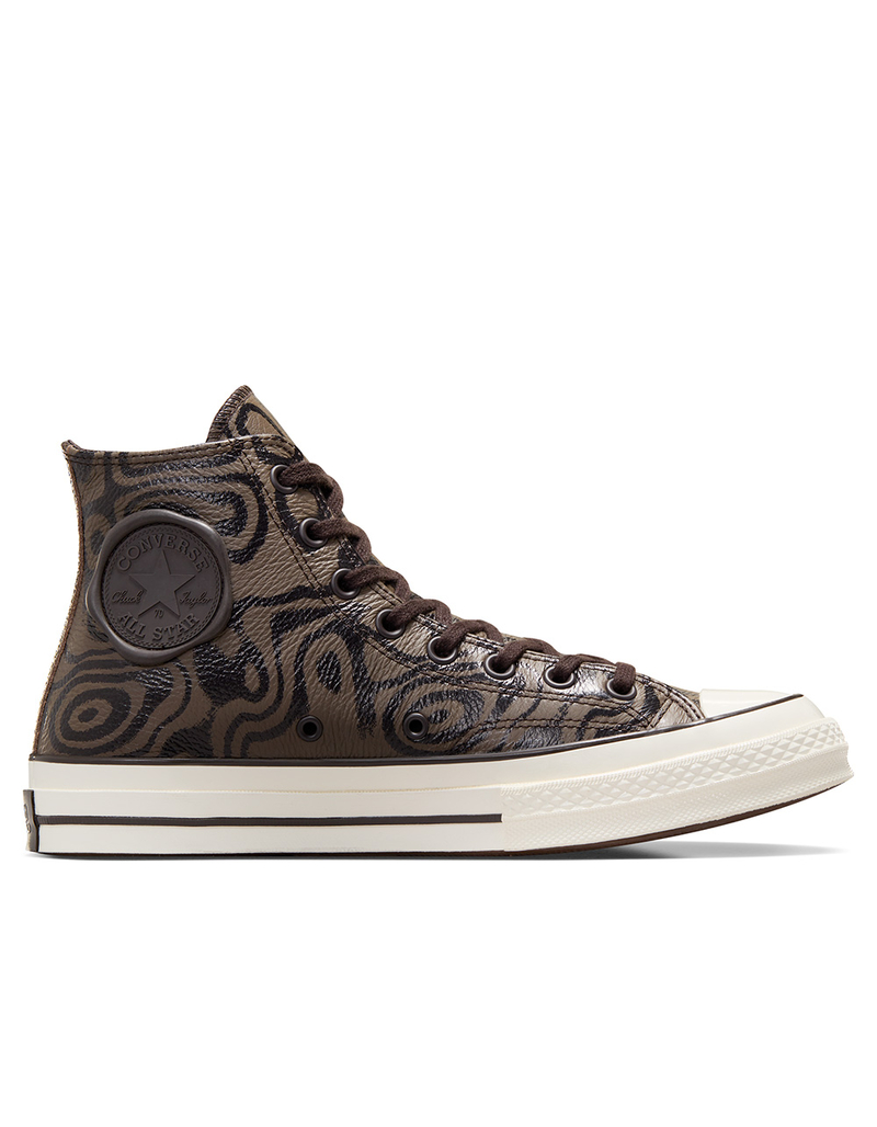 CONVERSE x Wonka Chuck 70 Chocolate Swirl High Top Shoes - BROWN 