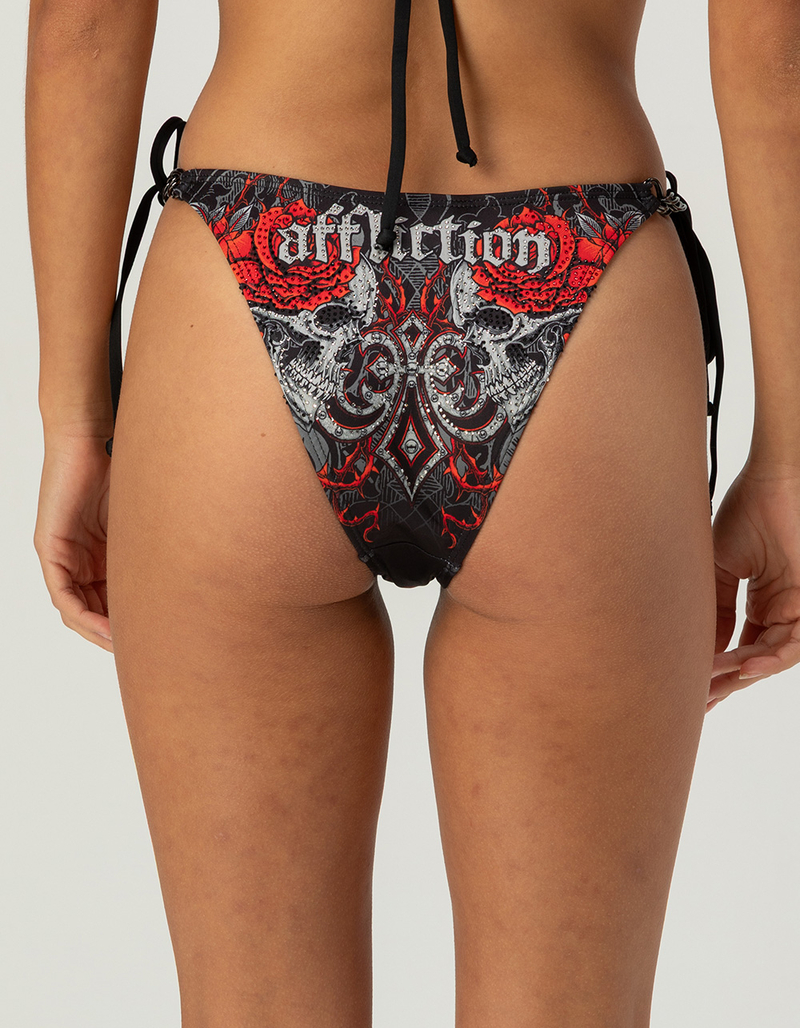 AFFLICTION Crimson Temple Tie Side Bikini Bottoms image number 1