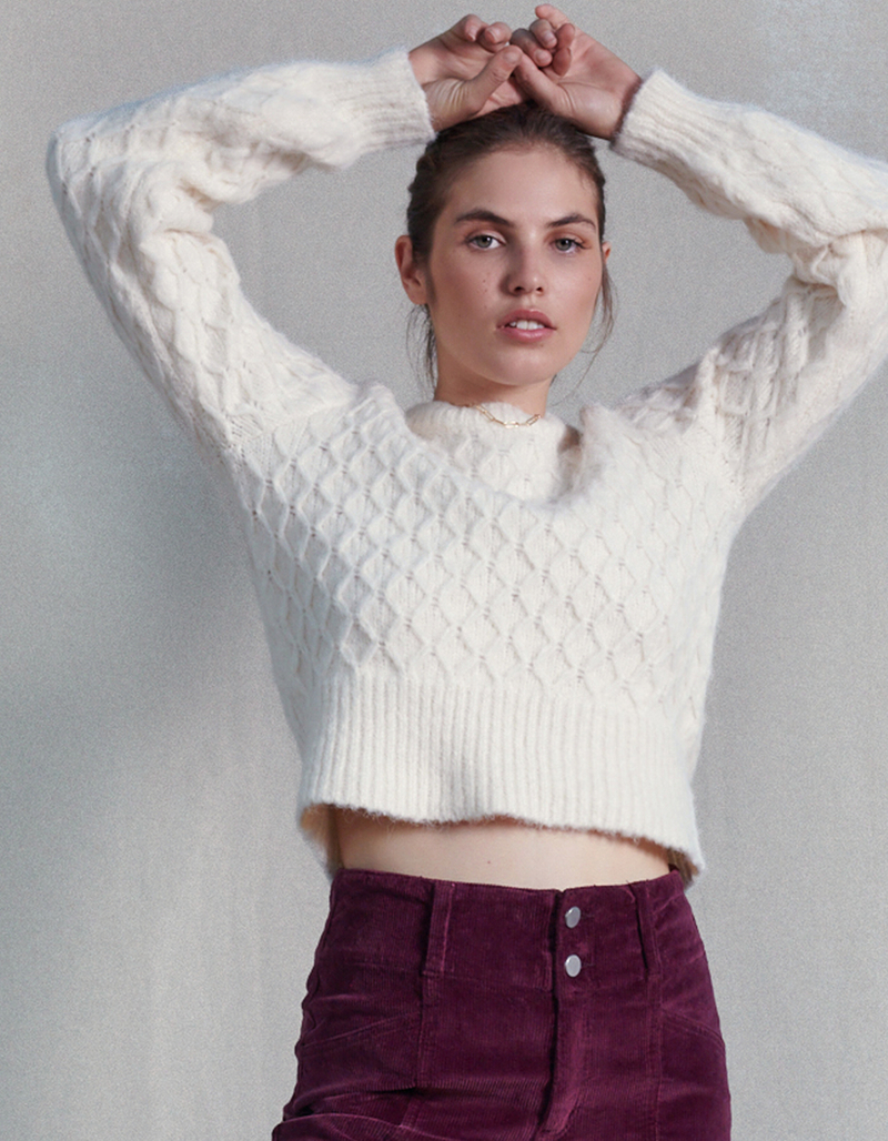 WEST OF MELROSE Womens Stitched Sweater image number 3