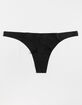 FULL TILT Lasercut Thin Side Black Thong image number 2