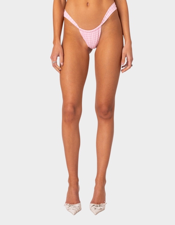 EDIKTED Gingham Bikini Bottom Alternative Image