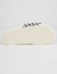 VANS Checkered Black & White Womens Slide Sandals image number 4
