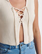 QUIKSILVER Sandbar Sleeveless Lace Up Womens Sweater image number 4