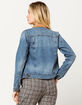 SKY AND SPARROW Corduroy Collar Womens Denim Jacket image number 3