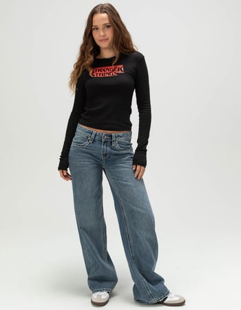 STRANGER THINGS Womens Long Sleeve Baby Tee Alternative Image