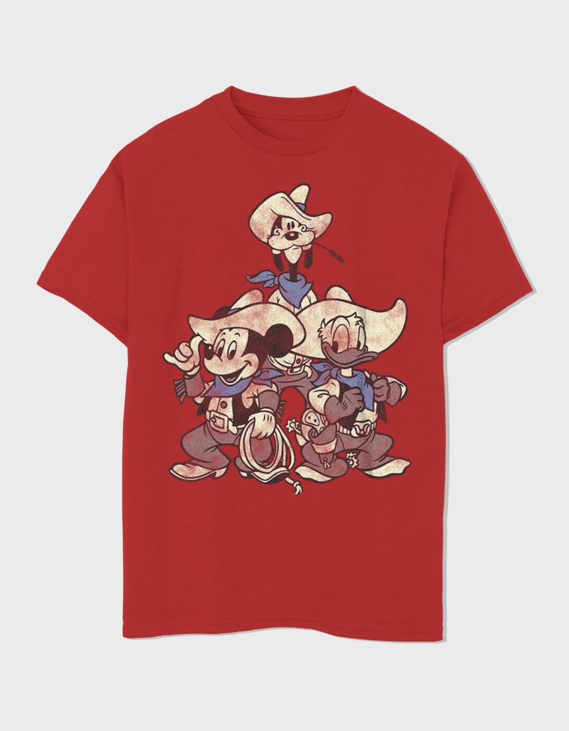 DISNEY Retro Cowboys Distressed Unisex Kids Tee image number 0