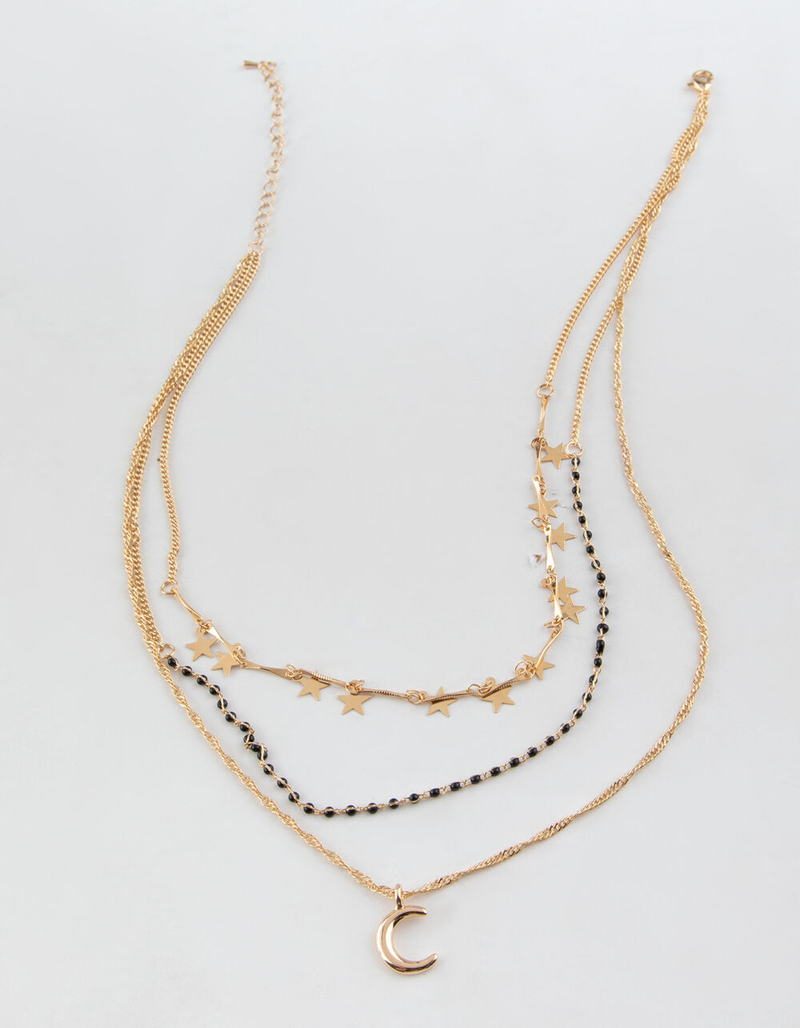 FULL TILT Layered Moon & Star Necklace image number 0