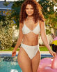 FULL TILT Ribbed High Waist Bikini Bottoms image number 1
