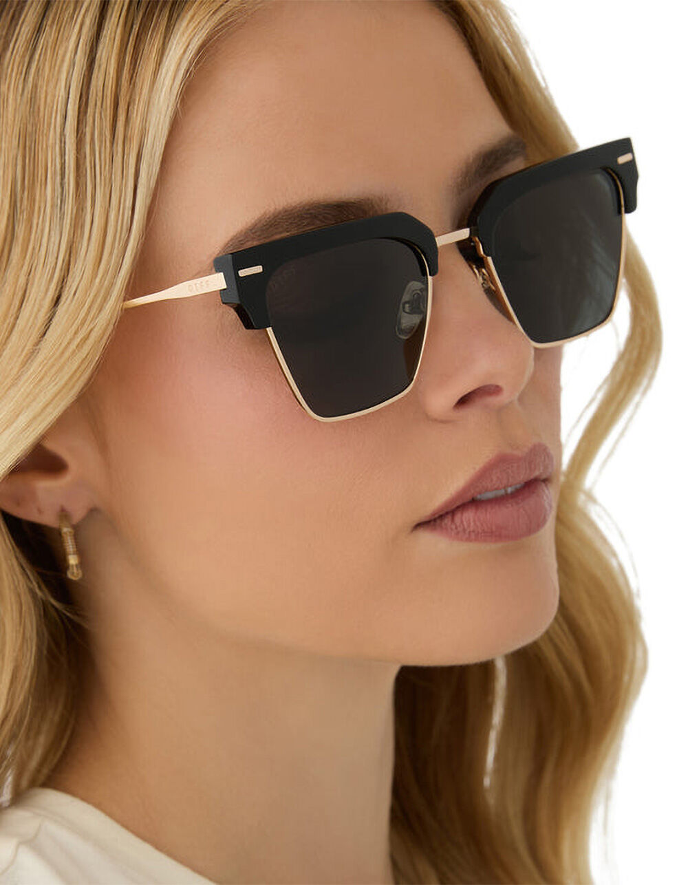 ディプティック DIFF EYEWEAR Capri Polarized Sunglasses - BLACK GOLD - ONE SIZE