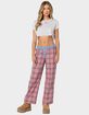 EDIKTED Plaid & Striped Pants image number 2
