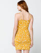 POLLY & ESTHER Ditsy Knit Mustard Slip Dress image number 3