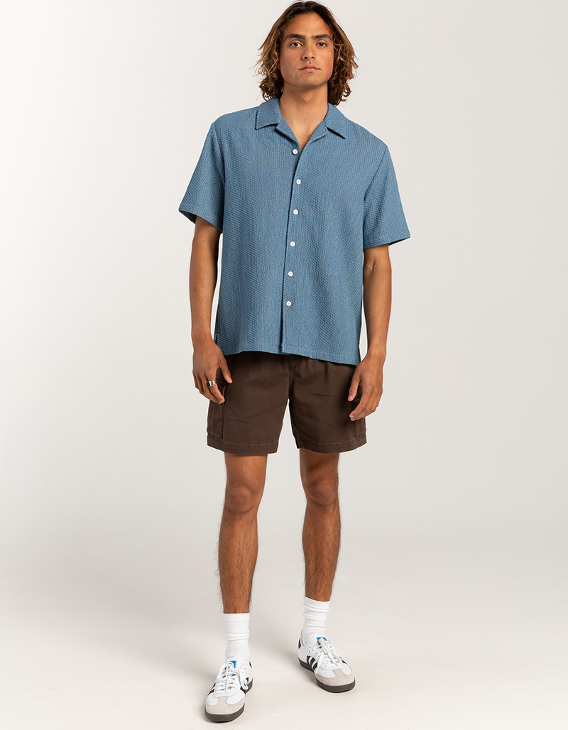 RSQ Mens Textured Denim Button Up Shirt image number 9