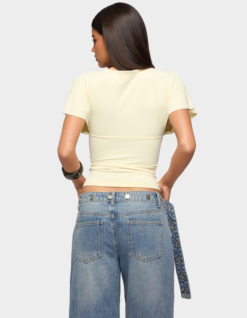 EDIKTED Flutter Plunging V-Neck Top image number 2