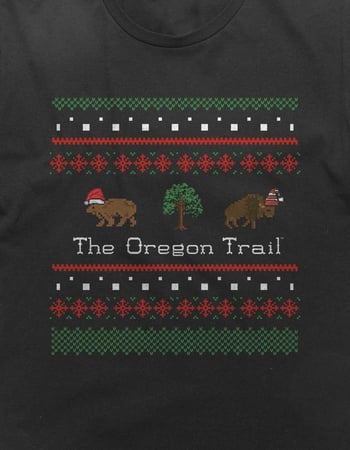 THE OREGON TRAIL Christmas Sweater Unisex Tee Alternative Image