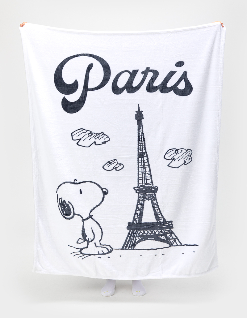 RSQ x Peanuts Paris Plush Blanket image number 0