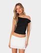 EDIKTED Lace Bow Asymmetric Top image number 1