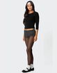 EDIKTED Mary Quarter Sleeve Wide Neck Top image number 4
