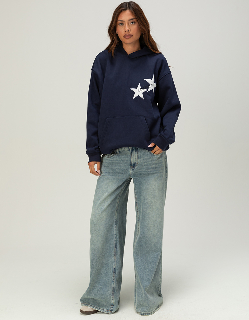 AELFRIC EDEN Contrast Star Womens Oversized Hoodie image number 4