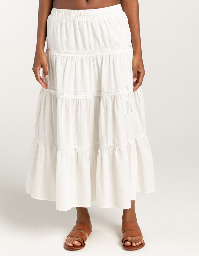 RSQ Womens Mid Rise Tiered Midi Skirt image number 1