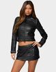 EDIKTED Zaira Buckle Faux Leather Jacket image number 1