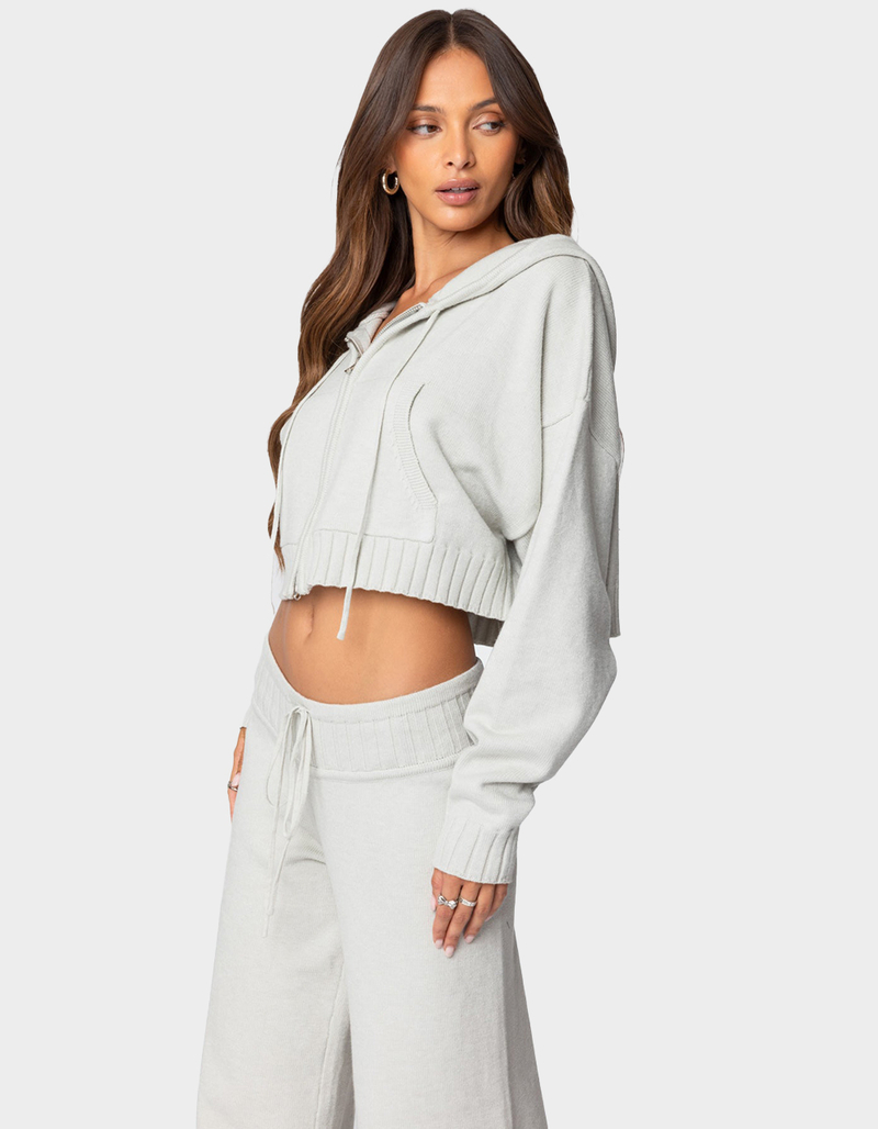 EDIKTED Russell Knit Hooded Cardigan image number 2
