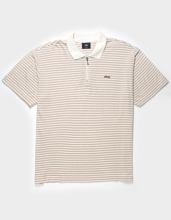 OBEY Big Wig Baxter Mens Quarter Zip Polo Shirt Primary Image