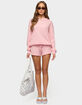 EDIKTED Baila Waffle Shorts image number 5