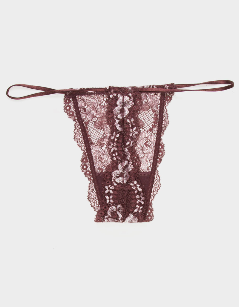 FULL TILT Double Dye Lace Thong image number 1