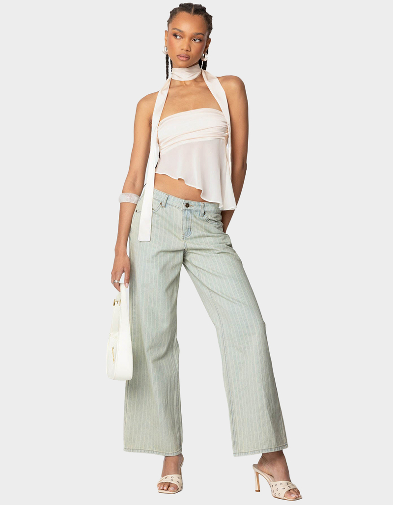 EDIKTED Lannah Textured Low Rise Jeans image number 1