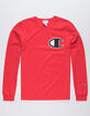 CHAMPION C Applique Logo Red Mens T-Shirt image number 1