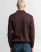 RSQ Mens Plum 1/4 Zip Mock Neck Sweatshirt image number 4