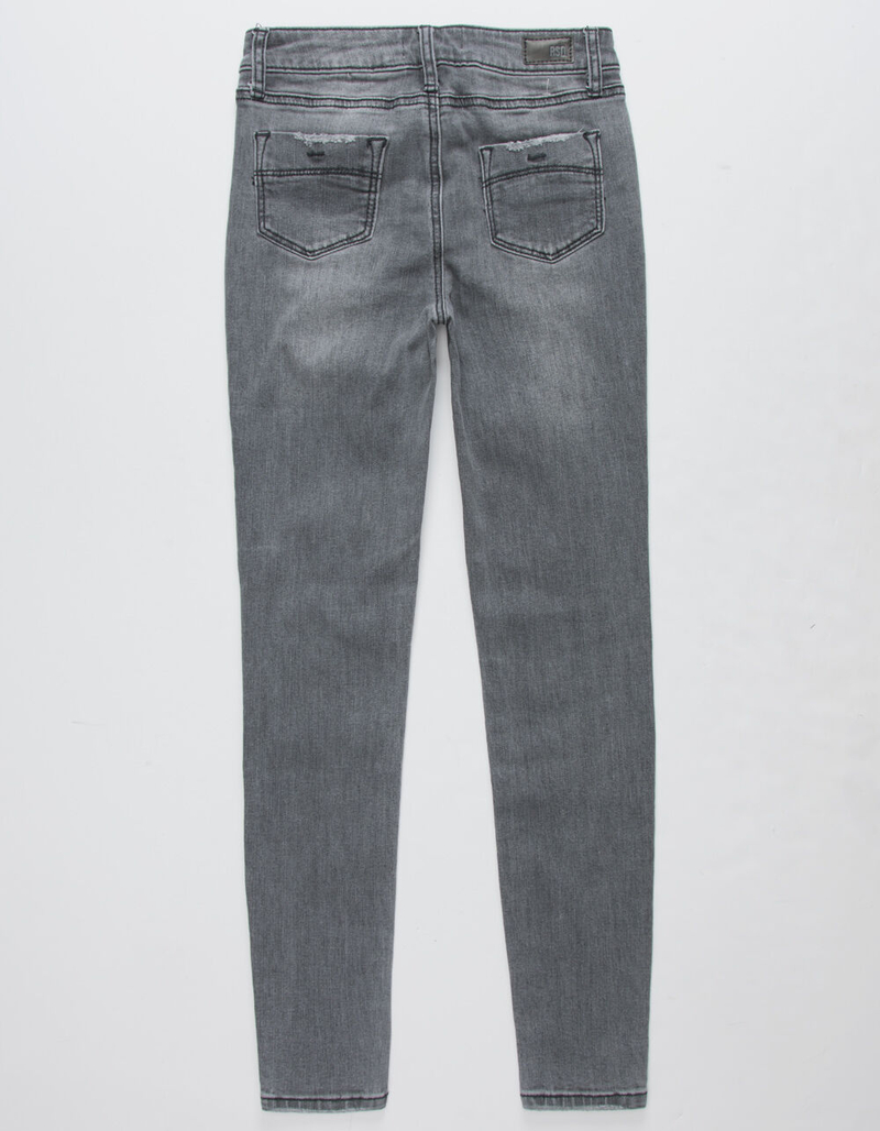 RSQ Manhattan High Rise Exposed Button Girls Skinny Jeans image number 4