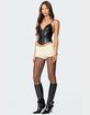 EDIKTED Ruffled Micro Bloomer Shorts image number 3