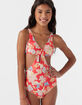 O'NEILL Antalya Floral Girls Twist Front One Piece Swimsuit image number 1